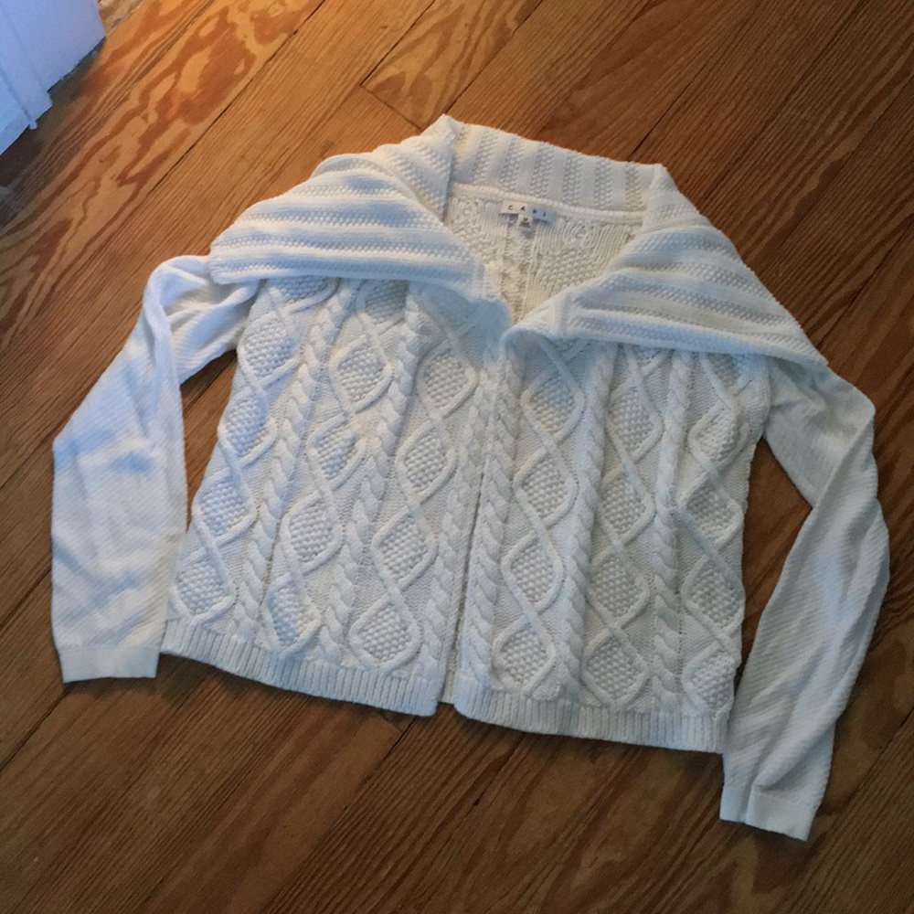 Cabi Off-White Cardigan Medium
